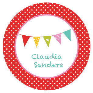 Polka Dot Banner Label