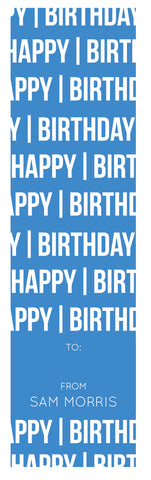 Blue Birthday Gift Sticker
