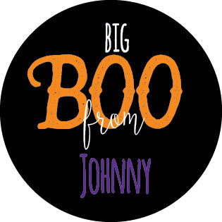 personalized halloween label for goodie bags
