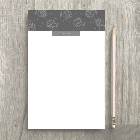 Bouquet personalized notepad