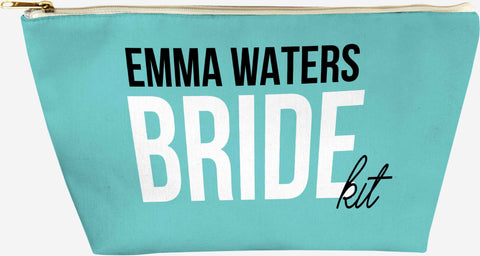 personalized bride pouch