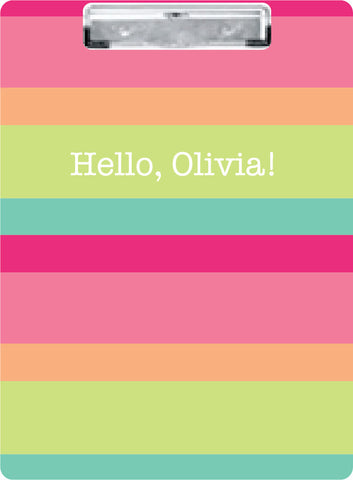 Bright Stripes Clipboard