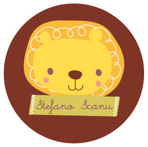 Cute Lion Label