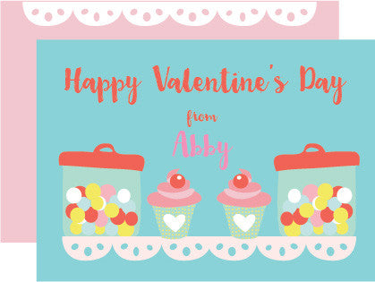 Personalized Bubble Gum Valentine Day Card
