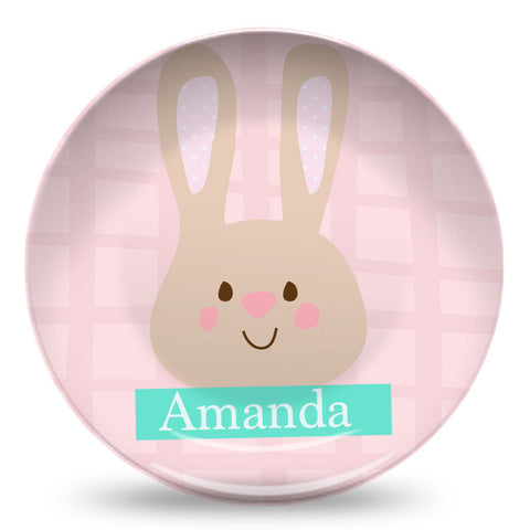 Personalized bunny plate for easter