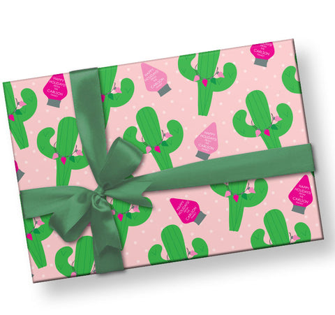 holiday-cactus-personalized-wrapping-paper