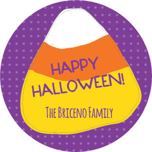 personalized candy corn label