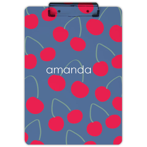 Personalized cherry clipboard for girls