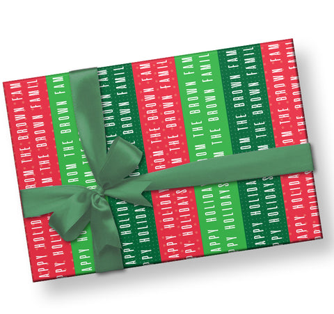 Personalized Christmas Gift Wrap 