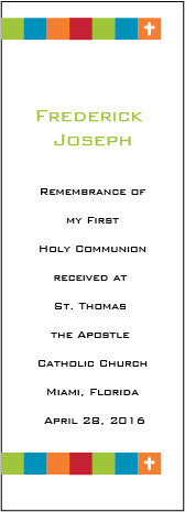 Personalized first communion bookmarks