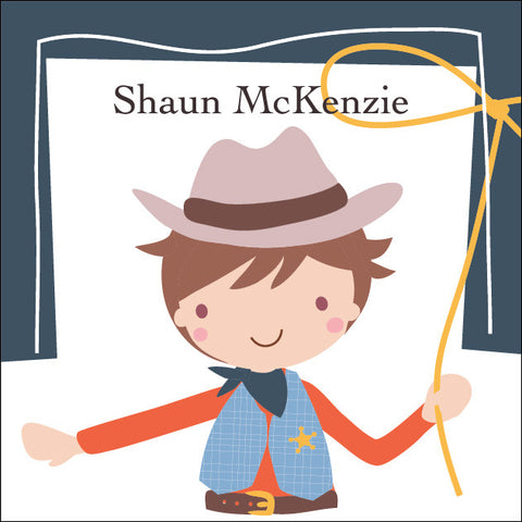 Brunette Cowboy Label