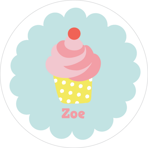 Swirl Cupcake Water Resistant Labels