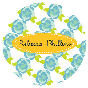 Teal Rose Pattern Label
