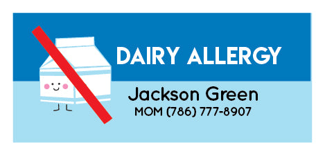 Dairy Allergy Name Tags