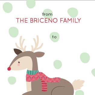 deer gift label