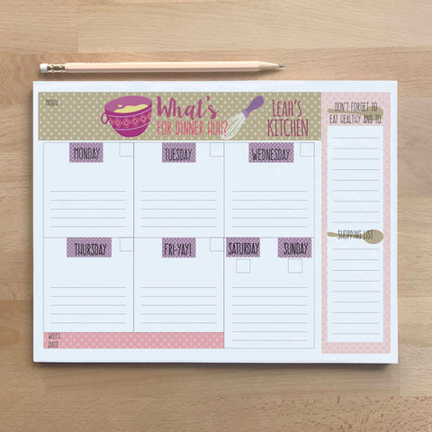 personalized weekly dinner planner 