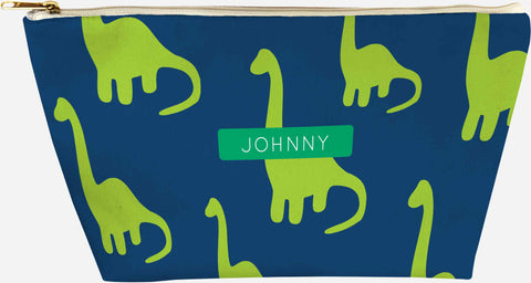 personalized dinosaur pouch