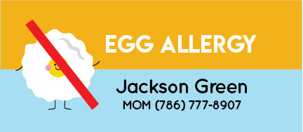 egg allergy name tag