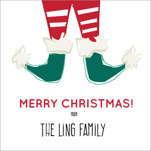 personalized elf shoes label
