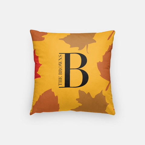 personalized  fall leaves pillow cover