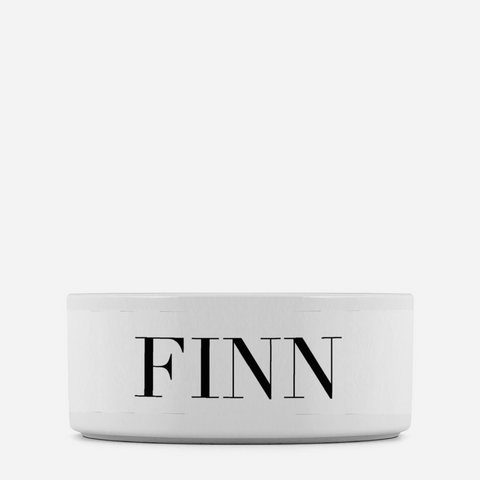 personalized ceramic dog bowl