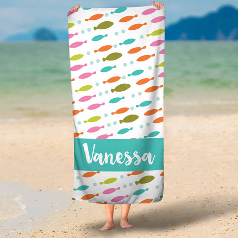 Fish colony Microfiber Towel