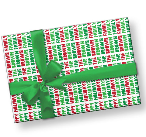 Font Block Wrapping Paper