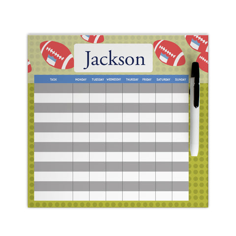 personalized football chore chart