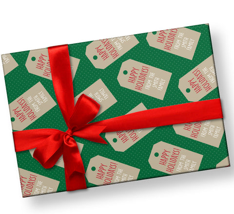 Personalized Christmas Holiday Gift Wrap 