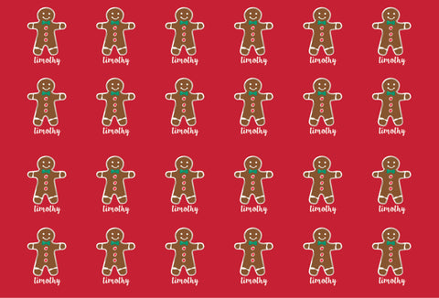 Gingerbread Man Personalized  Gift Wrap