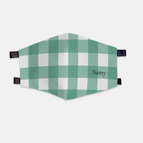 personalized gingham mask for adults