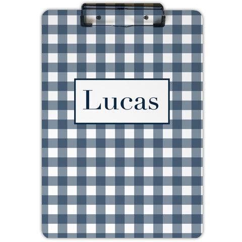 gingham personalized clipboard