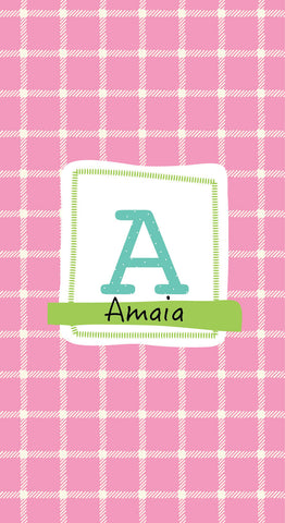 Pink Tween Monogram Microfiber Towel