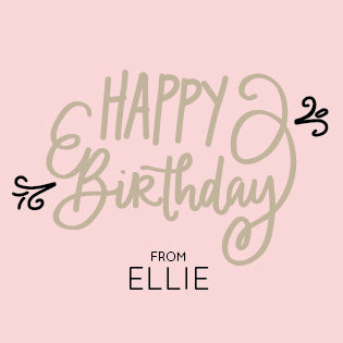 Pink Birthday Gift Label