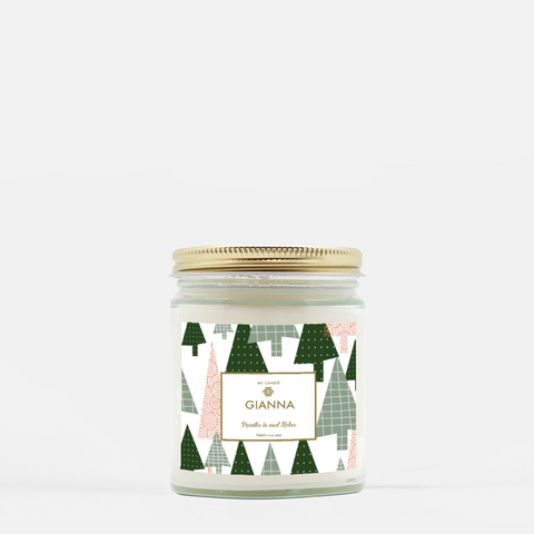holiday pine tree candle