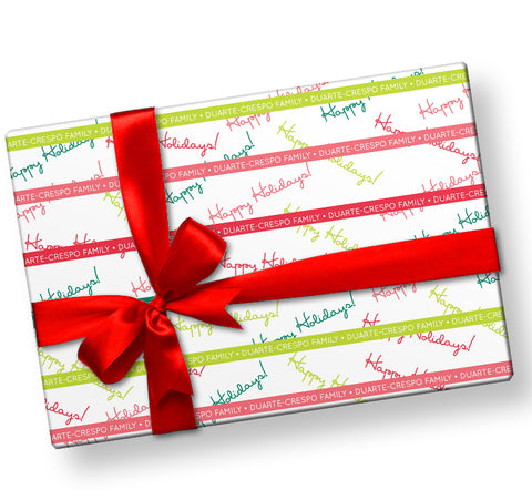 Holiday Stripes Gift Wrap