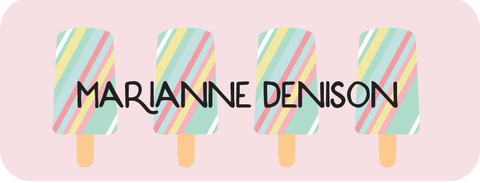 Popsicle Water Resistant Name Tags