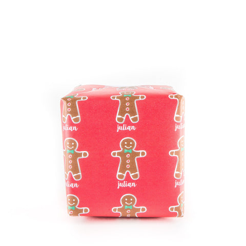 Gingerbread Man Personalized  Gift Wrap