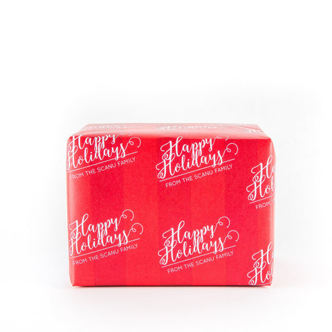 Personalized Happy Holidays Wrapping Paper
