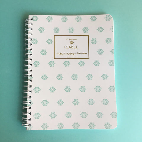 Teal Flower Mini Notebook