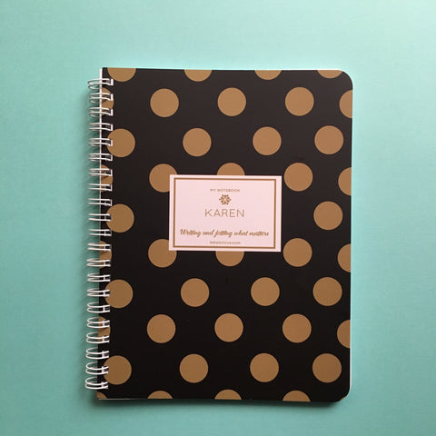 Gold Polka Dots Mini Notebook