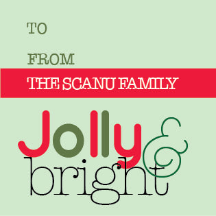 Jolly & Bright Holiday Gift Label