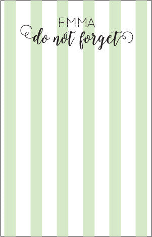 Mint Stripes Notepad