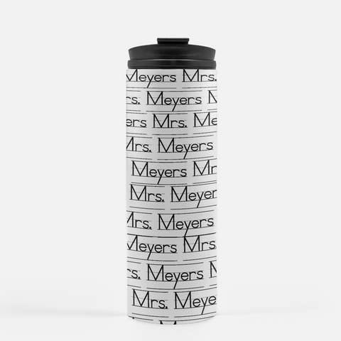 neat handwriting tumbler gift for teacher