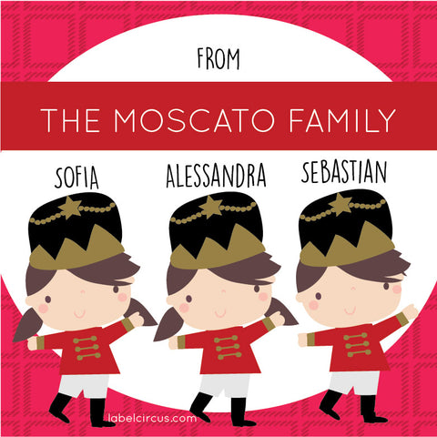 Nutcracker personalized  christmas labels
