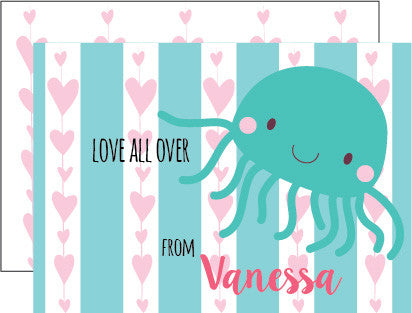 Octopus Valentine's Day Card (set of 10)