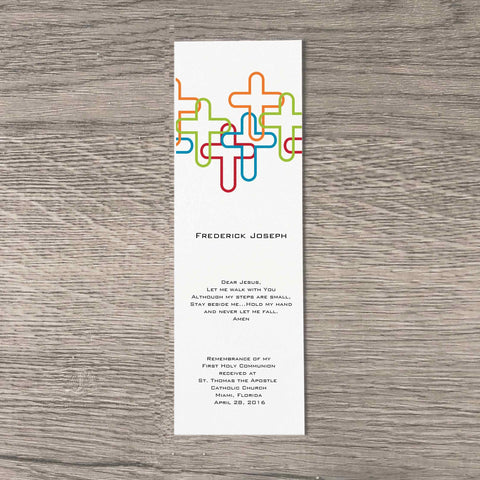 personalized first communion bookmark 