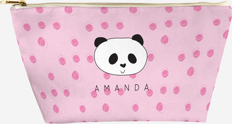 personalized panda pouch