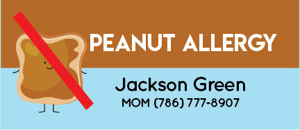 Peanut Allergy Name Tags