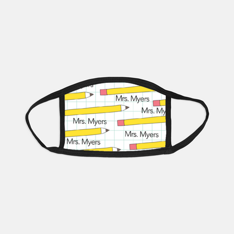 personalized pencil mask for teachers
